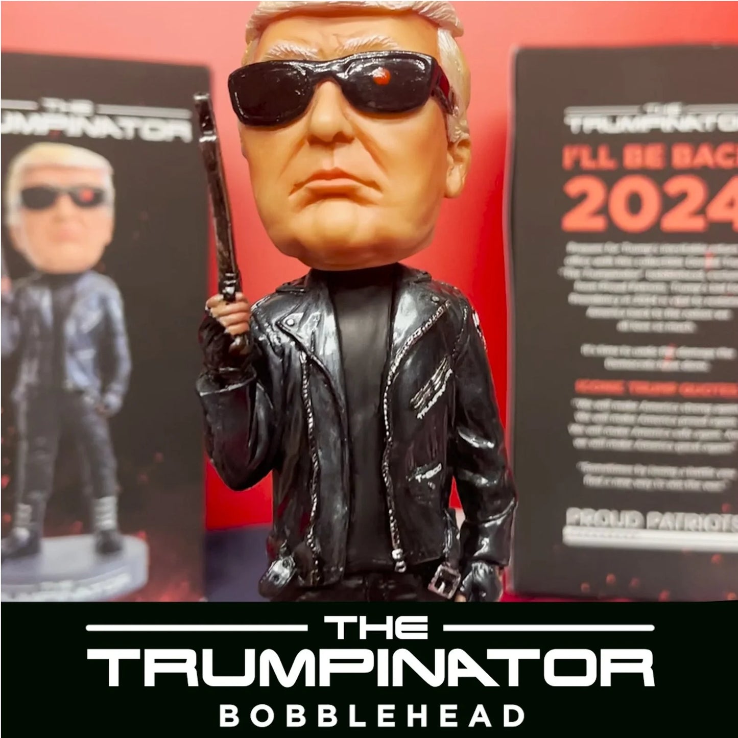 USA President Donald Trump Collectibles - the Trumpinator: 2024 Bobblehead for Trump Supporters and Patriotic Americans | the #1 Trump 2024 Gifts