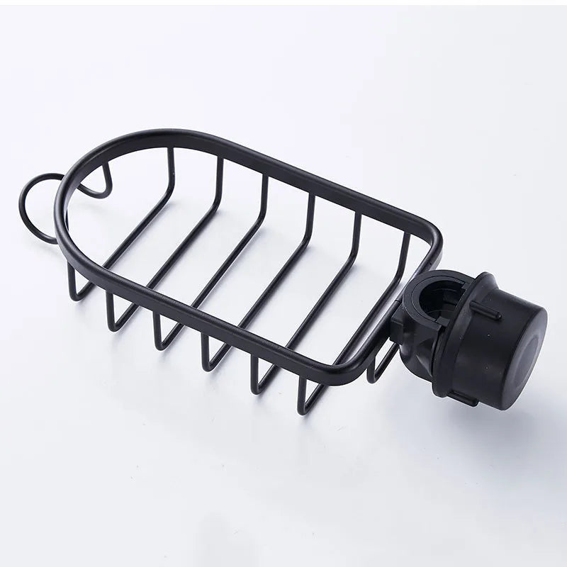 Kitchen Space Aluminum Sink Drain Rack Sponge Storage Faucet Holder Soap Drainer Shelf Basket Organizer Bathroom Accessories