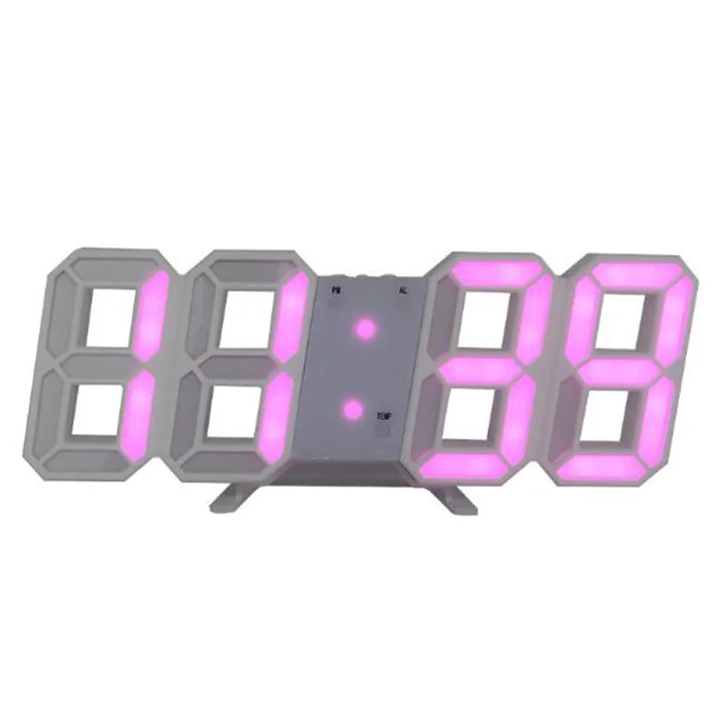 Modern Design 3D Large Wall Clock LED Digital USB Electronic Clocks on the Wall Luminous Alarm Table Clock Desktop Home Decor