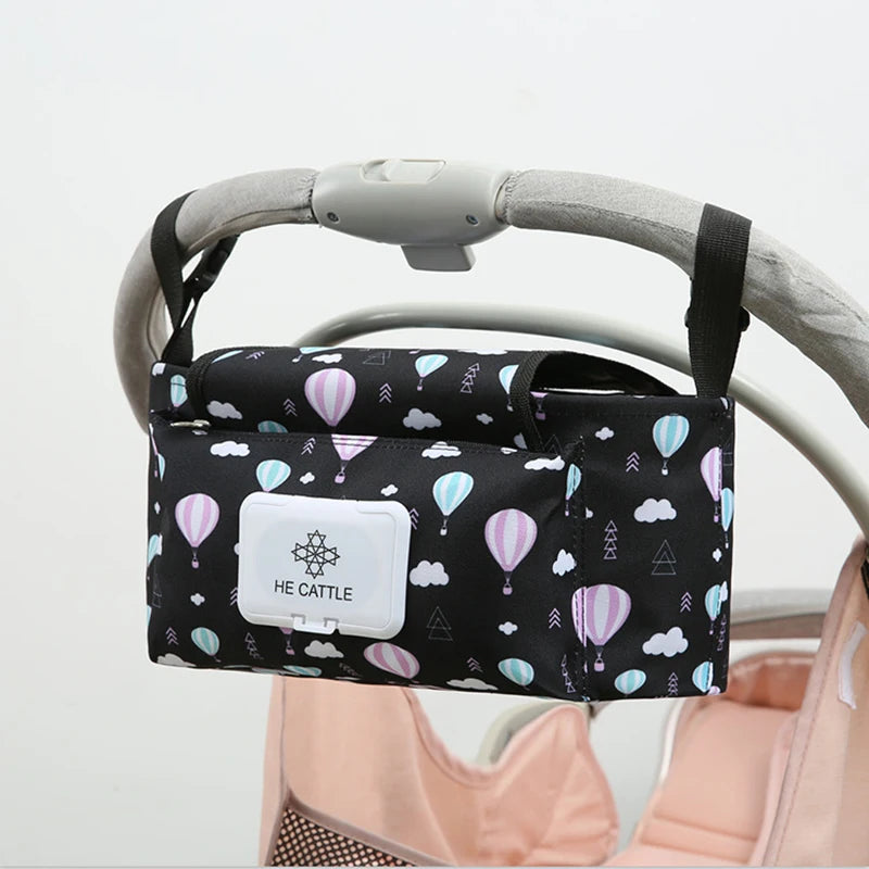 Stroller Organizer Bag Large Capacity Stroller Bag Cartoon Pram Trolley Bag Stroller Accessories Organizer Bag for Stroller