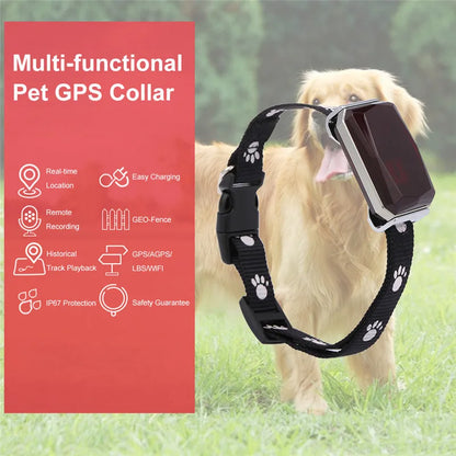 Pet GPS Locator Waterproof Mini Pets GPS AGPS LBS WIFI Tracker Real-Time Tracking Locator Collar Children Pets Anti-Lost Device