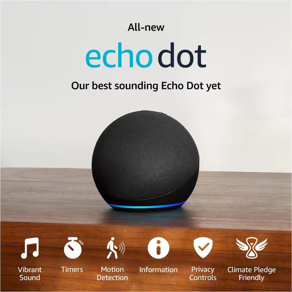 Echo Dot (5Th Gen, 2022 Release) Smart Speaker with Alexa Glacier White