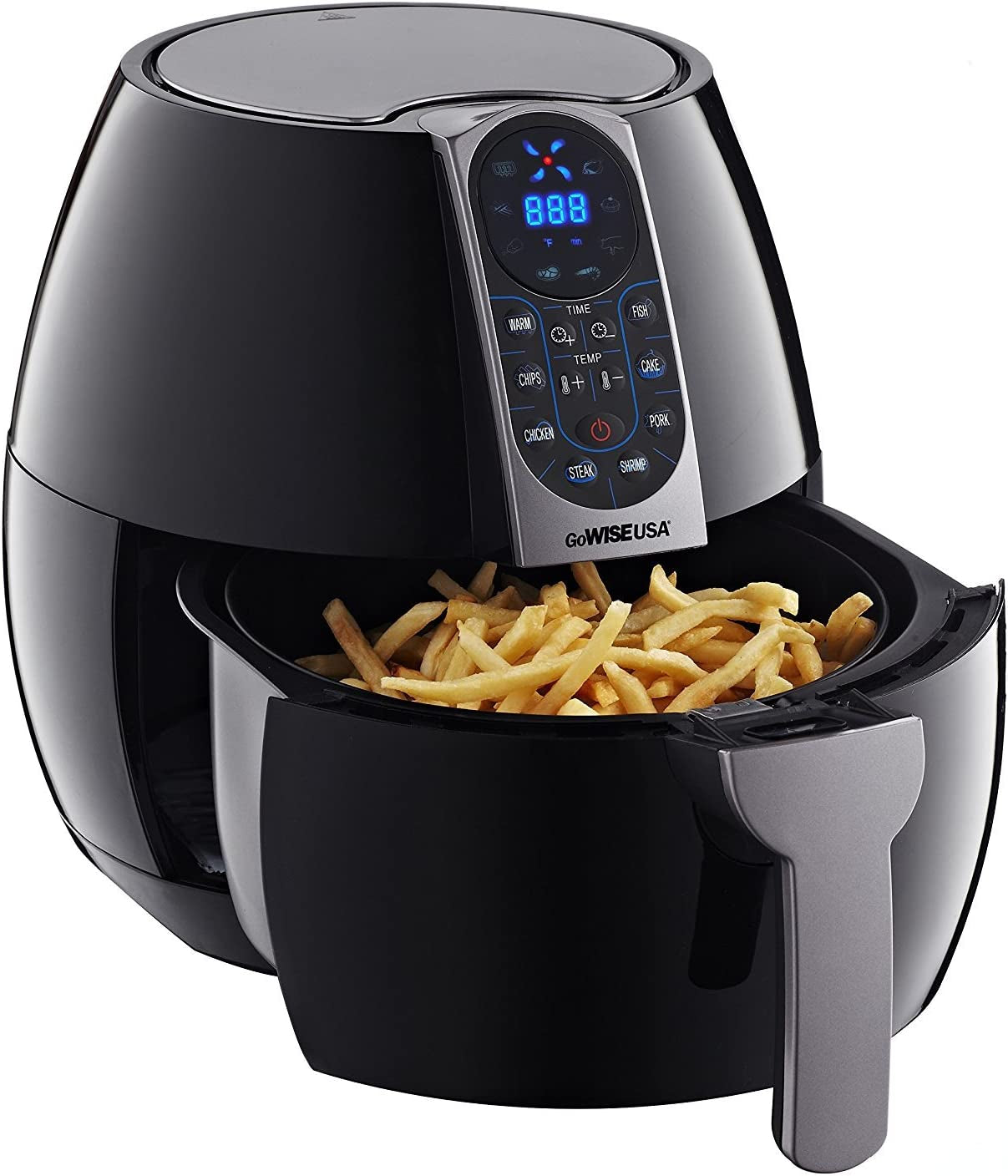 3.7-Quart Programmable Air Fryer with 8 Cook Presets, GW22638 - Black