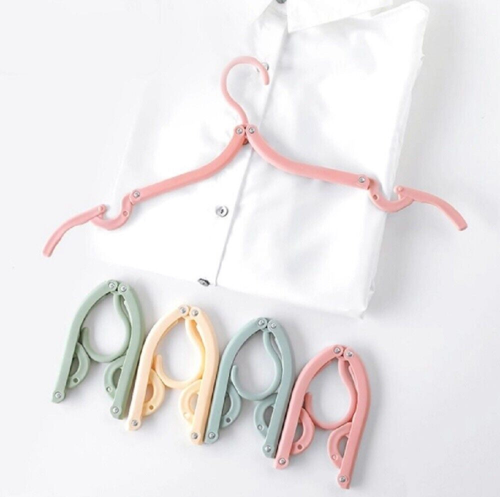 4 Portable Travel Hangers - Foldable & Collapsible Clothes Hangers for Packing