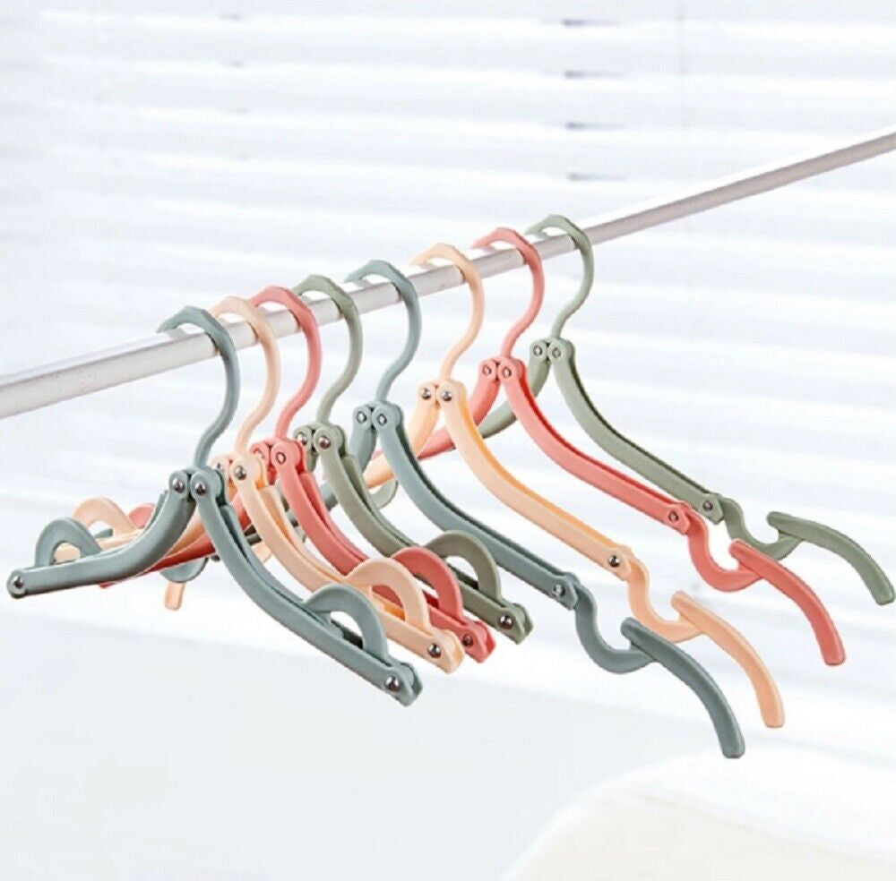 4 Portable Travel Hangers - Foldable & Collapsible Clothes Hangers for Packing