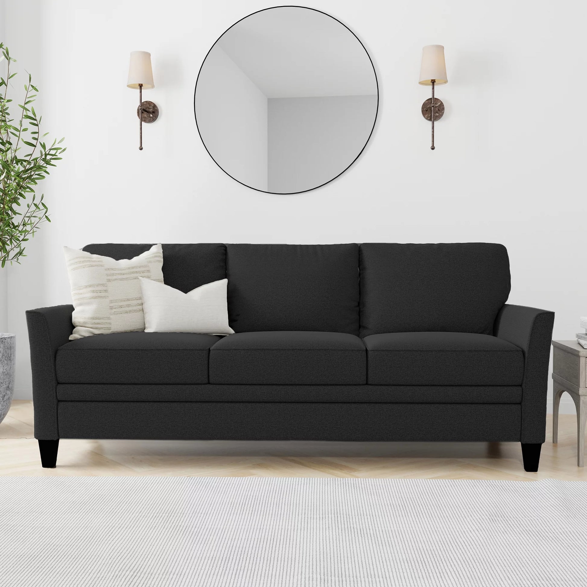 Auden 81" 3 Seat Classic Modern Sofa, Gray