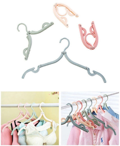 4 Portable Travel Hangers - Foldable & Collapsible Clothes Hangers for Packing