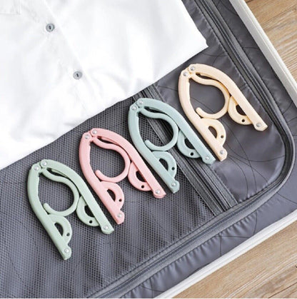 4 Portable Travel Hangers - Foldable & Collapsible Clothes Hangers for Packing